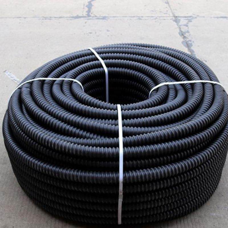pe碳素波纹管自带钢丝螺纹预埋地穿线管绝缘电力电缆黑色保护套管,淘宝优惠券,粉丝福利购,淘宝优惠卷