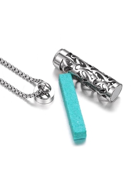 香水散发器迷你瓶香薰项链潮流简约个性钛钢吊坠男士挂件装饰品