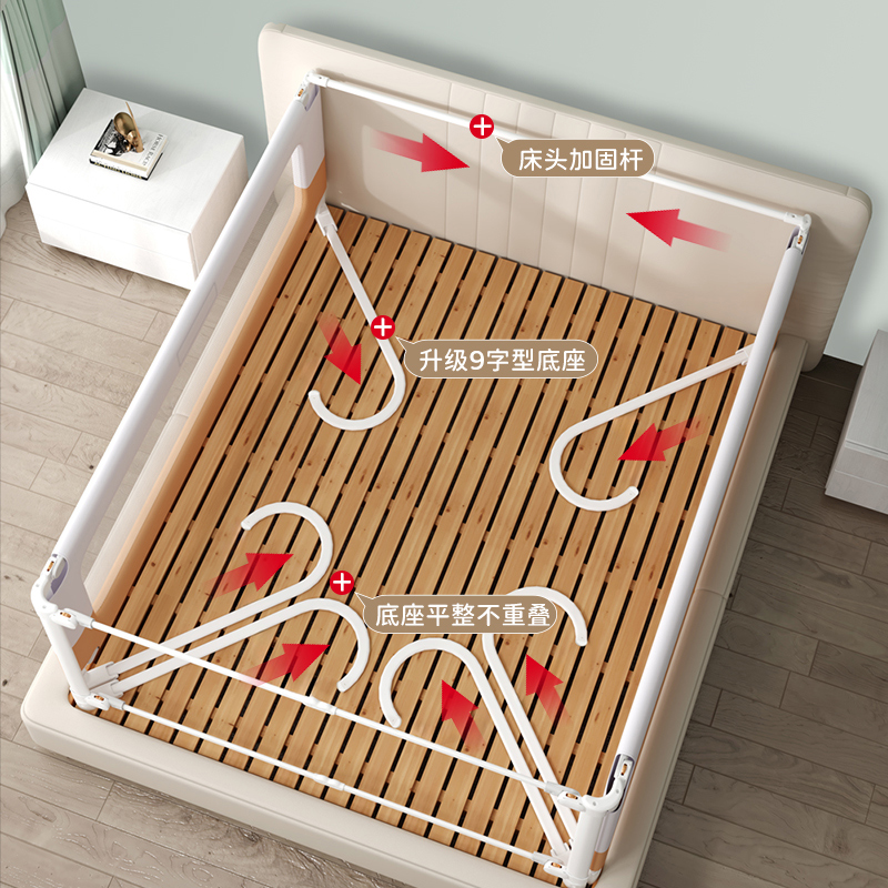 床围栏宝宝防摔防护栏儿童床边防掉挡板婴儿加高升降床护栏一面