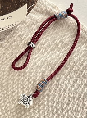 「足银小飞马红绳」999足银手链女款新中式爆款轻奢小众手串送礼