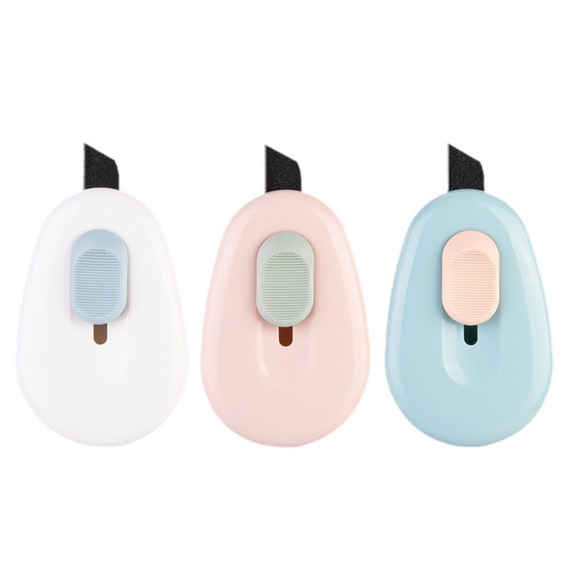 得力迷你美工刀小号防粘拆快递神器开箱器手工壁纸刀特氟龙小刀子 - 图3