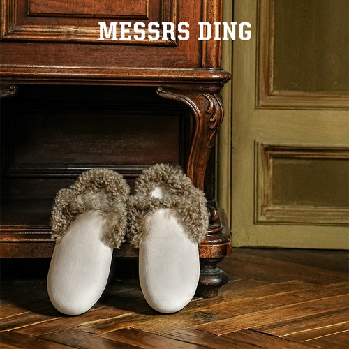 MD女鞋·包头拖鞋女2025新款法式一脚蹬加绒穆勒拖羊卷毛勃肯半拖 - 图0