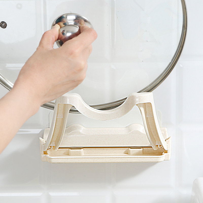 免打孔锅盖架带接水盘厨房吸盘壁挂式菜板架砧板座家用案板架锅架,淘宝优惠券,粉丝福利购,淘宝优惠卷