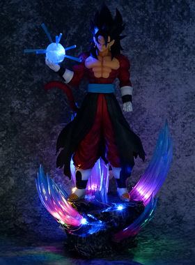 七龙珠动漫GK超四神贝吉特模型模型发光公仔盒装模型机箱摆件模型