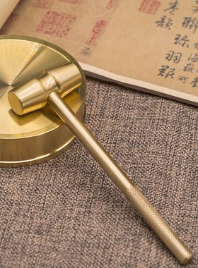 真铜黄铜小手锤实心纯铜锤敲彩蛋用小锤子砸钱罐小榔头男生手把件