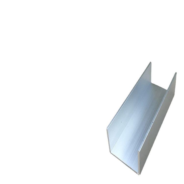 金川U型铝槽包边固定卡槽6063铝合金凹槽型材玻璃装饰轨道铝槽条 - 图3