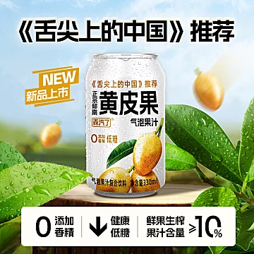 首单！郁南黄皮果汁气泡饮330ml*2罐[6元优惠券]-寻折猪