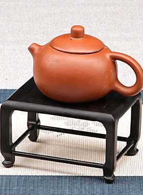 紫光檀红木微型盆栽底座花瓶茶壶杯工艺品小摆件香炉展示托架方形