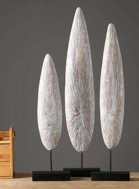 抽象艺术入户玄关摆件竖高客厅电视柜酒柜高级轻奢创意家居装饰品