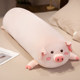 Pig long strip pillow sleeping on the bed with legs clipped girls hugging pillow