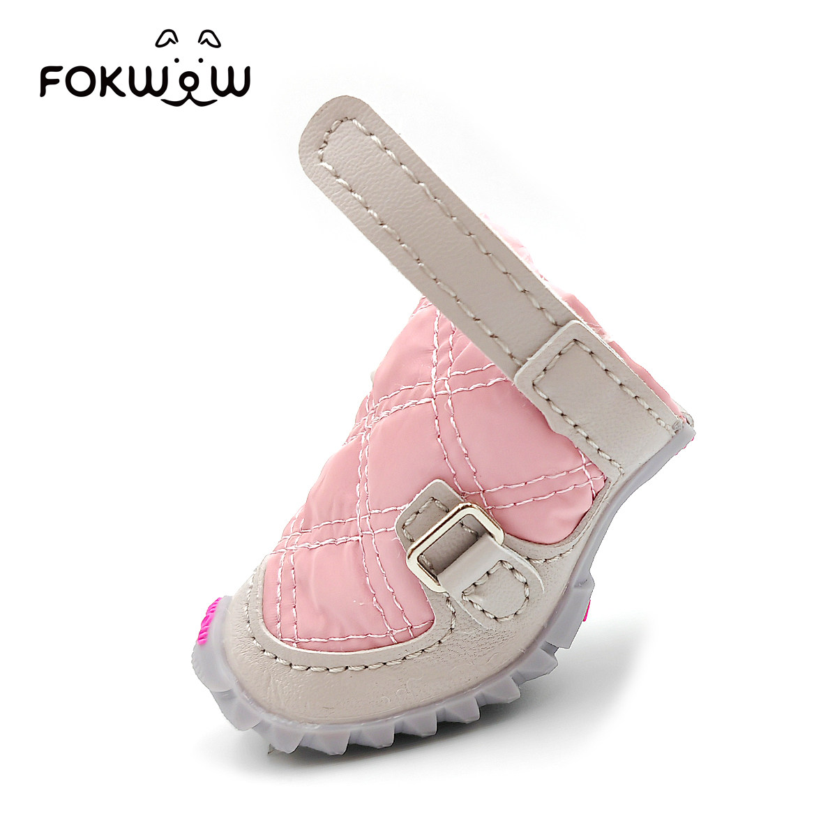 fokwow旗舰店小狗鞋丝绒小棉鞋防风防雪夹棉防滑冬天保暖宠物鞋,淘宝优惠券,粉丝福利购,淘宝优惠卷