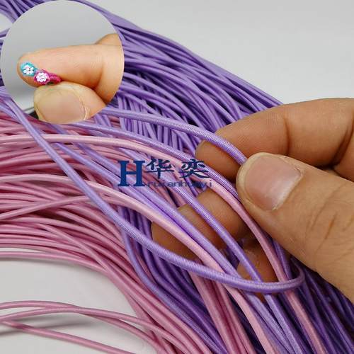 现货2mm圆松紧带弹力绳子橡胶包芯绳圆形发饰品皮筋绳串珠弹力线 - 图1