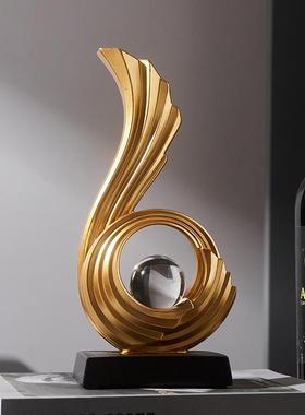 风生水起抽象摆件生水生财酒柜客厅玄关电视柜办公室寓意装饰礼品