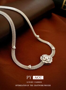 花朵轻奢锁骨风韩国项链冷淡精致