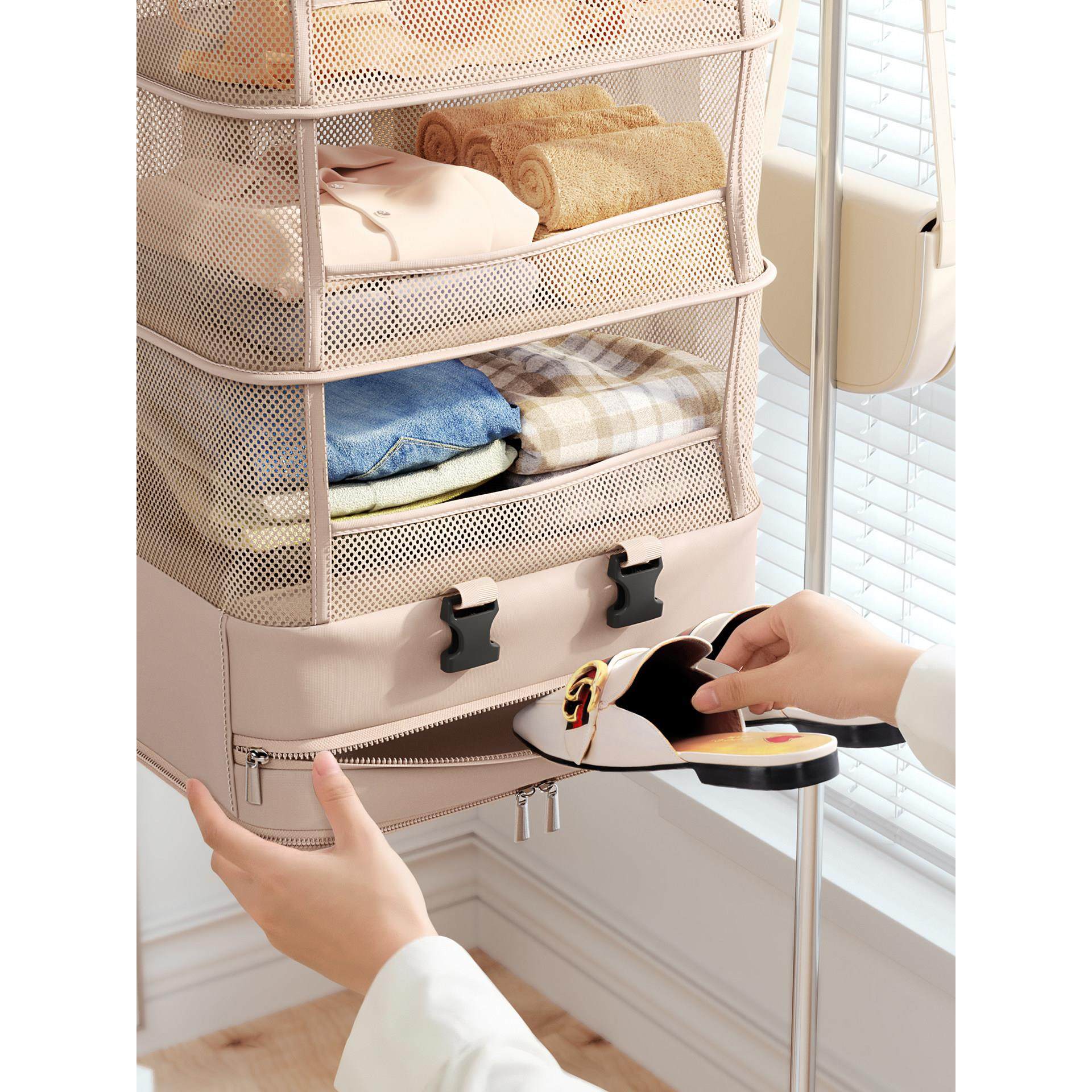 旅行收纳袋多功能可折叠衣服挂袋行李箱便携式衣物内衣分装整理包,淘宝优惠券,粉丝福利购,淘宝优惠卷