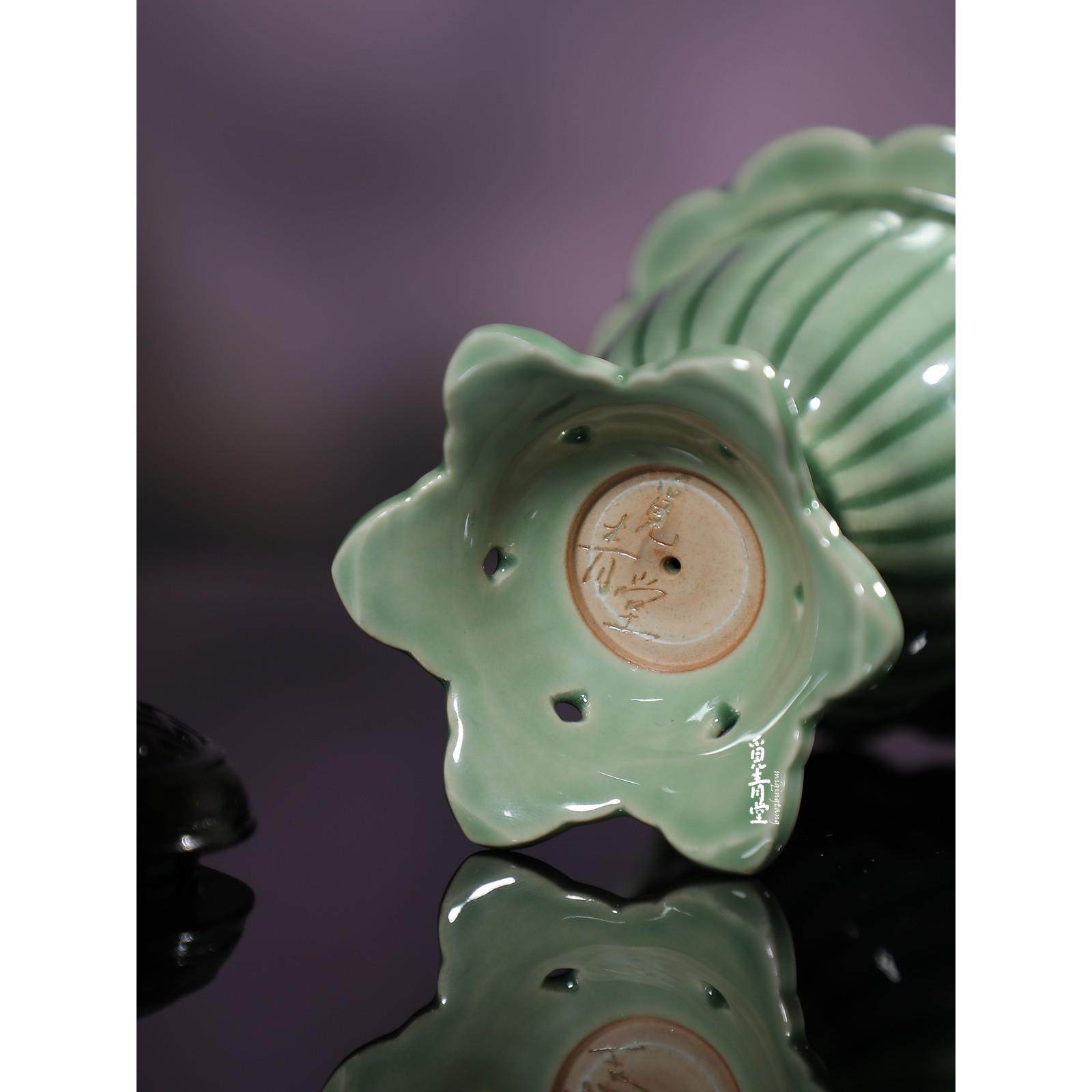 觅青堂龙泉青瓷仿古花口中式香炉家用室内沉香熏香炉创意线香香插,淘宝优惠券,粉丝福利购,淘宝优惠卷