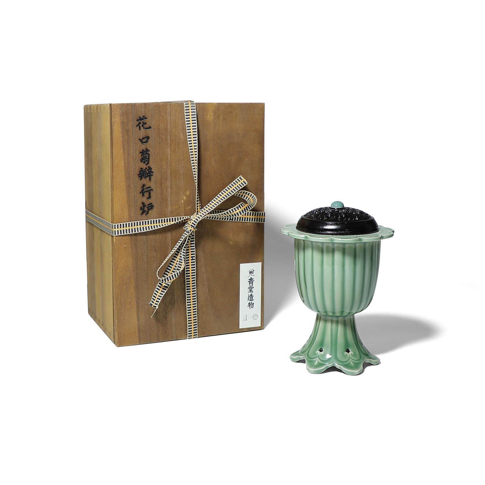 觅青堂龙泉青瓷仿古花口中式香炉家用室内沉香熏香炉创意线香香插,淘宝优惠券,粉丝福利购,淘宝优惠卷