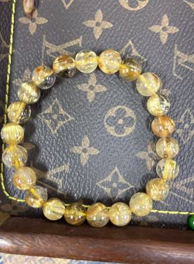 天然猫眼钛晶手链板钛金发晶