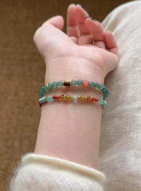 翡翠手串新中式蓝水翡翠