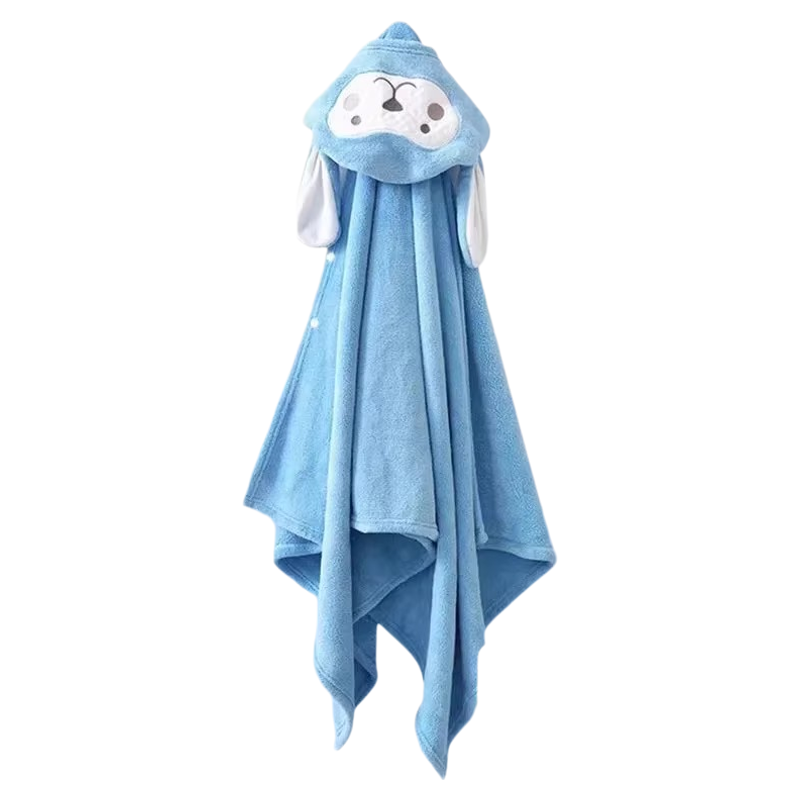 儿童浴巾带帽宝宝斗篷婴儿珊瑚绒披风升级棉吸水柔软浴袍加厚,淘宝优惠券,粉丝福利购,淘宝优惠卷