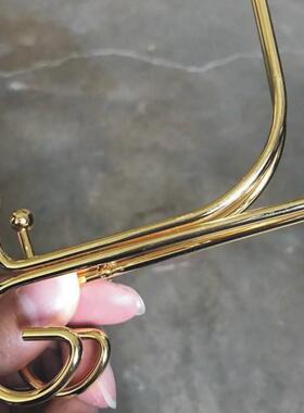 金色铁艺钟表摆放支架工艺品支架盘子画支架石头画支架奖牌支架