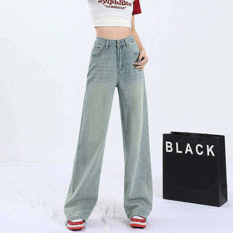 【牛仔系列】韩系时尚牛仔背小众显瘦半身裙高腰牛仔裤阔腿裤LD