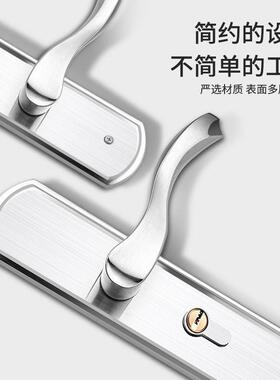 卧室门锁家用通用型室内手柄门把手具免可调节执手房门改孔木门锁