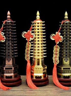 文昌塔纯铜摆件男孩女孩通用九层13层层办公室桌面客厅书桌装饰品