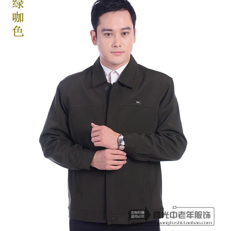 Hot selling lapel father middle-aged and elderly jackets men's tops elderly spring and autumn men's middle-aged outerwear
