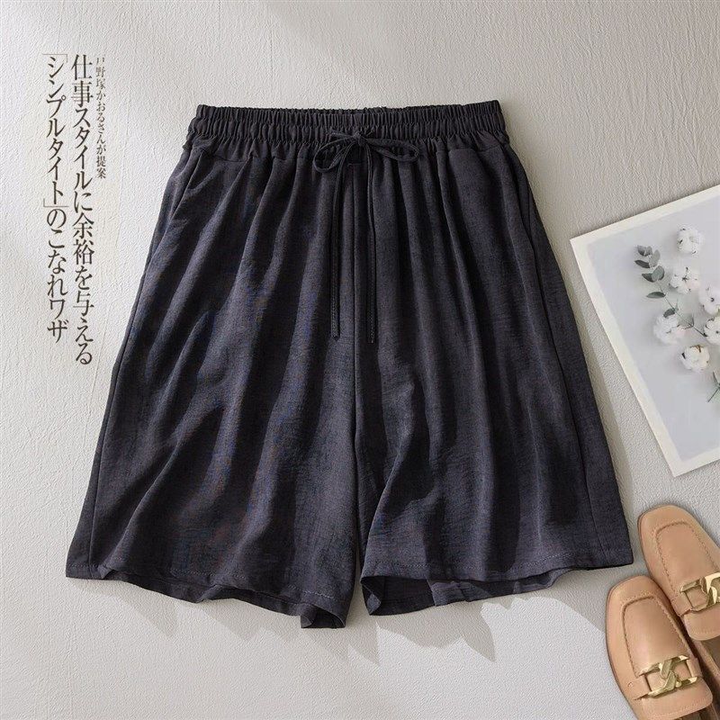 大码300斤胖m扎染冰丝短裤女夏季薄款2025高腰阔腿宽松休闲五分裤,淘宝优惠券,粉丝福利购,淘宝优惠卷