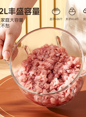 志高绞肉机家用小型商用不锈钢多功能搅肉机厨房辅食机绞陷料理机