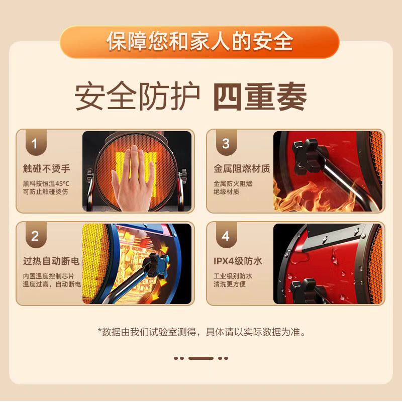 骆驼小钢炮取暖器电暖风机工业家用大功率电暖器小钢炮浴室热风机