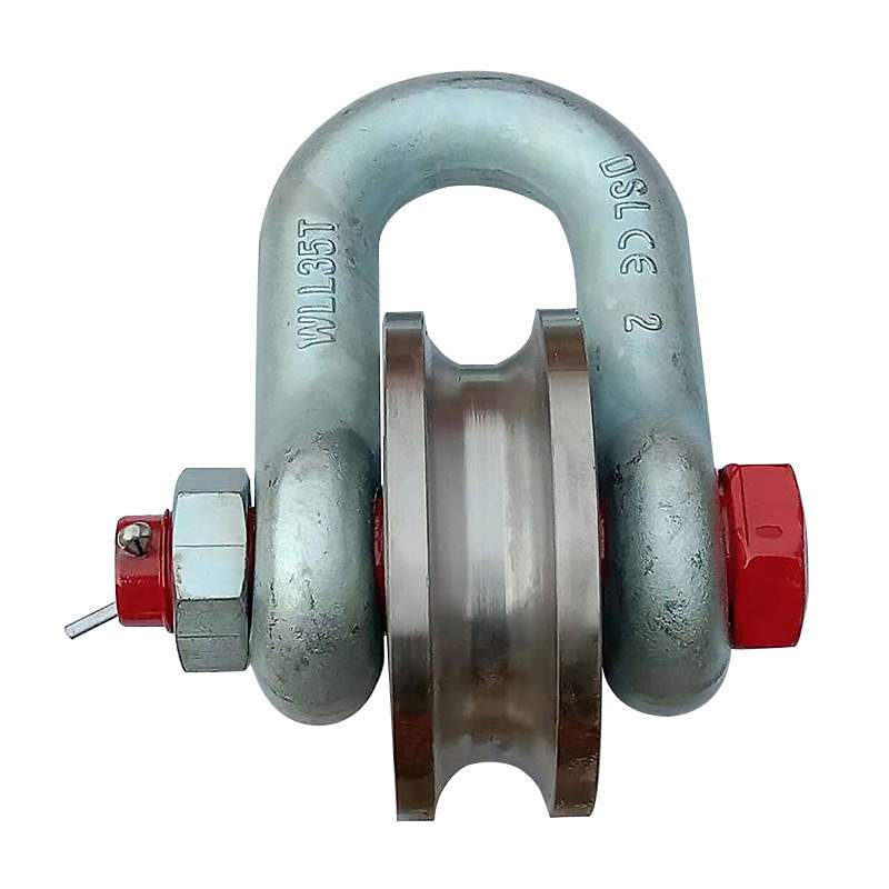 45号钢重型卸扣滑轮17T25T35T55T煤矿牵引轮船用滚轮卸扣 - 图2