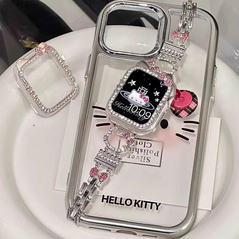 适用小米手环9pro手环保护壳镶钻kt小猫抗震防摔女镂空小米手环10边框手表小米九PRO手环可爱少女粉保护表套,淘宝优惠券,粉丝福利购,淘宝优惠卷