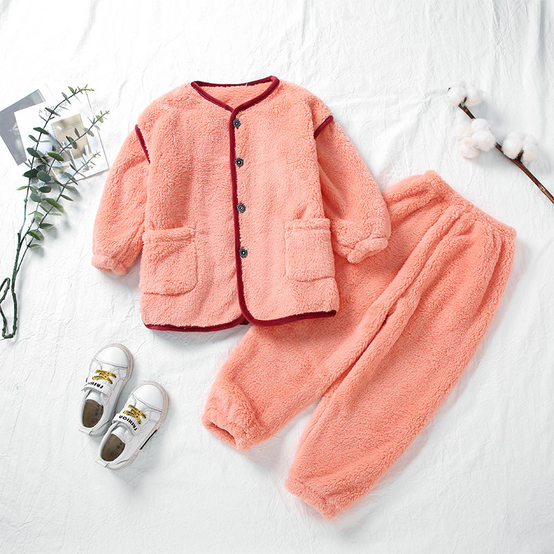 儿童法兰绒睡衣秋冬季男童宝宝女童家居服男孩加厚冬款女孩珊瑚绒,淘宝优惠券,粉丝福利购,淘宝优惠卷