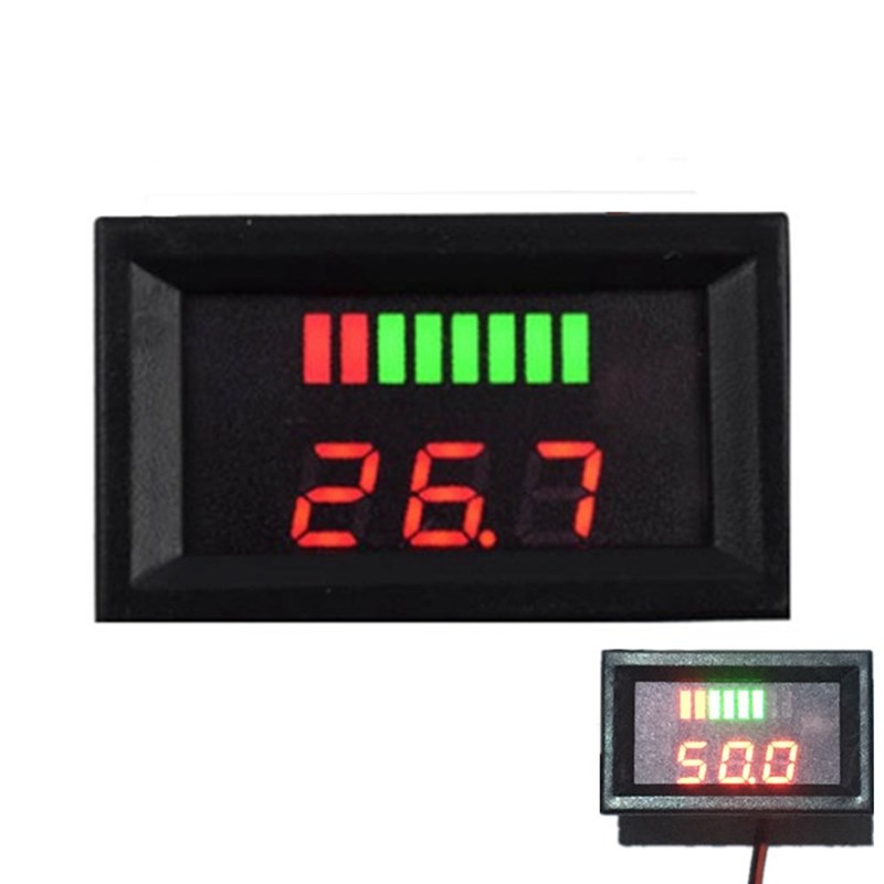 12/24/48/60V电动车电瓶蓄电池电量表显示器直流锂电池电压表数显 - 图1