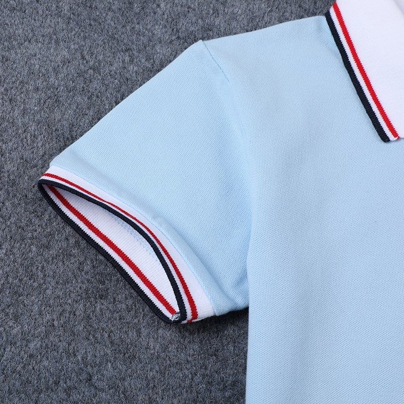 儿童POLO衫夏季童装校服短袖T恤浅蓝白领男童女童班服小学生上衣,淘宝优惠券,粉丝福利购,淘宝优惠卷