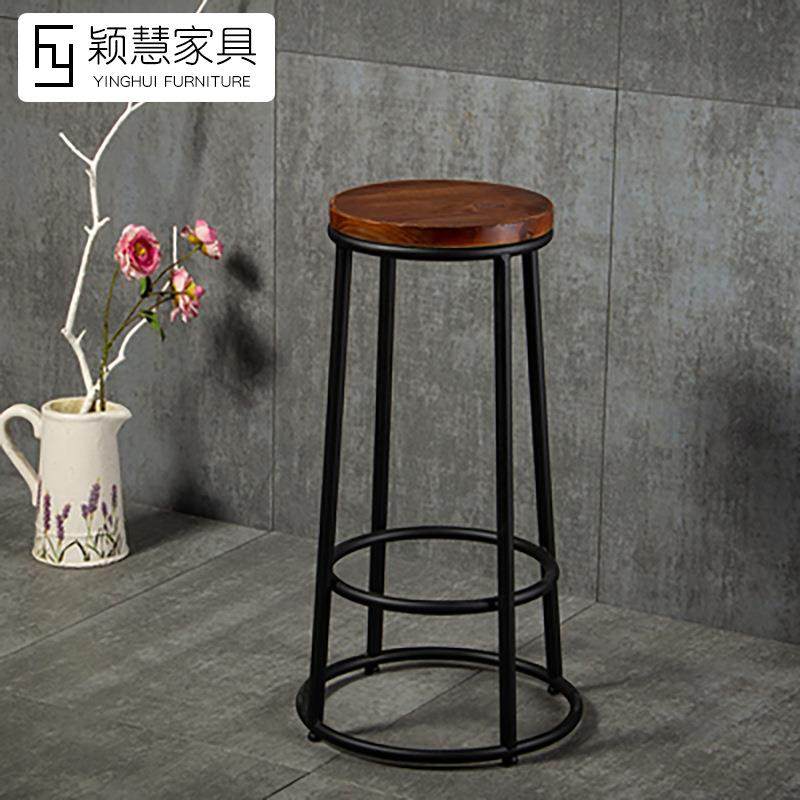 美式工业风吧台椅高脚凳奶茶铁艺靠背椅复古餐椅酒吧高脚椅子转椅,淘宝优惠券,粉丝福利购,淘宝优惠卷