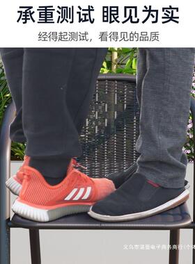露天奶茶店椅子靠背室外阳台休闲仿藤椅户外单人家用堆叠商用餐椅