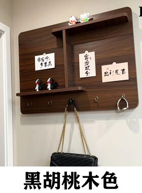 2024新款电表箱装饰画挂画免打孔网红电闸盒装饰遮挡挂衣钩置物架