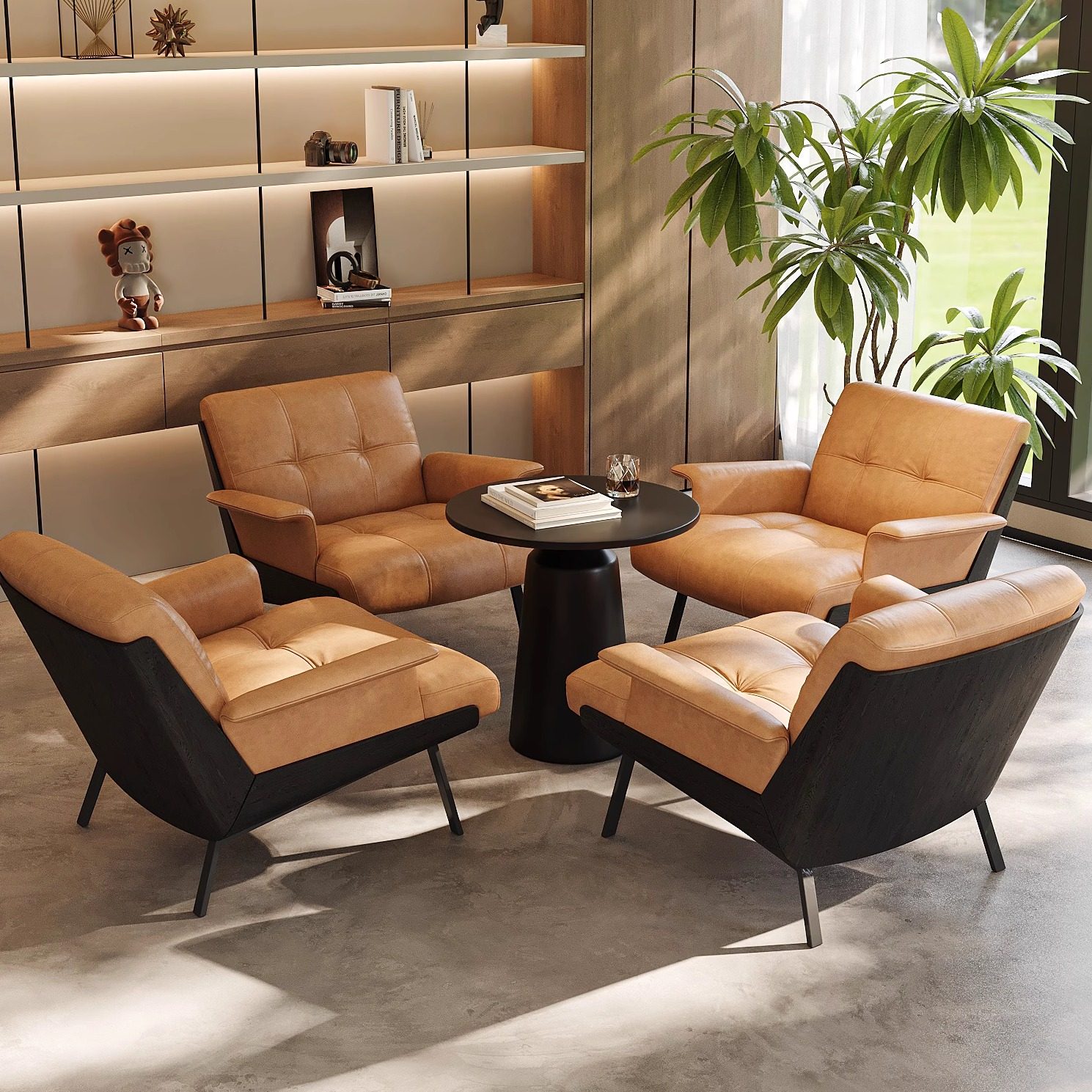 意式轻奢单人沙发椅极简设计师客厅阳台北欧洽谈酒店休闲椅,淘宝优惠券,粉丝福利购,淘宝优惠卷