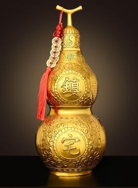 室内室内纯铜葫芦摆件八卦葫芦挂件开口开盖空心家居装饰客厅玄关