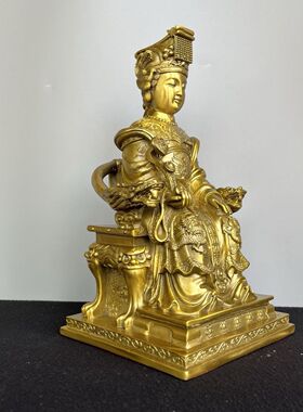 纯铜海神妈祖铜摆海上女神后圣母铜佛像护航海神保平安