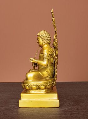 黄铜不动明王菩萨不动明王佛像属鸡本命佛家居佛堂供奉摆件
