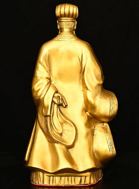 纯铜诸葛亮铜像摆件家居书房学生书桌办公室三国人物新中式工艺品