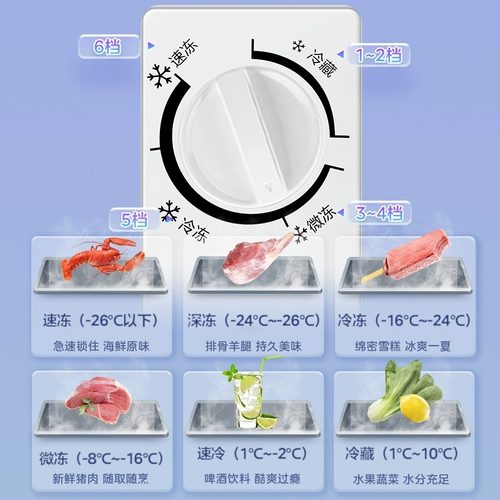 美的小冰柜70L家用小型冷柜商用冷冻柜冷藏两用节能迷你电冰箱241 - 图2