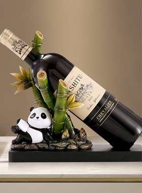 节节高升熊猫摆件创意流沙画客厅酒柜办公桌装饰解压沙漏乔迁礼物