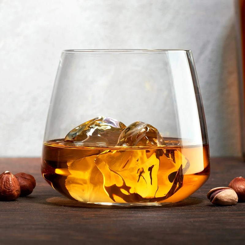 NUDE努德进口威士忌酒杯水晶玻璃刻花古典杯高档古典洋酒杯子套装 - 图2