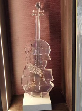 创意小提琴客厅艺术音乐落地摆件玄关柜酒柜样板间客厅家居装饰品