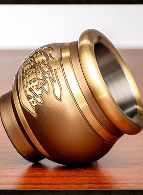 极速家用纯铜供水杯财神爷关公净水杯佛前上供贡S杯菩萨圣水杯观